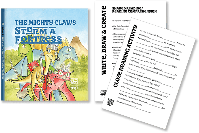 Mighty Claws storybook with worksheets